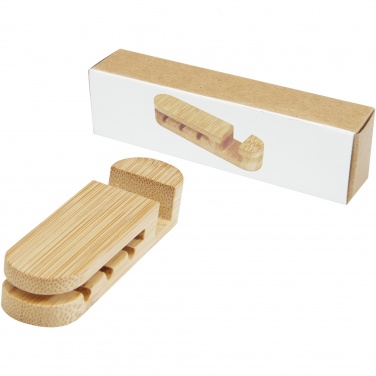 Logo trade promotional products image of: Edulis bamboo cable manager 