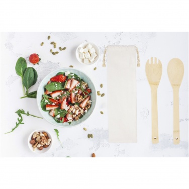 Logo trade promotional gifts image of: Endiv bamboo salad spoon and fork