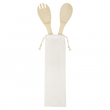Logotrade promotional product image of: Endiv bamboo salad spoon and fork