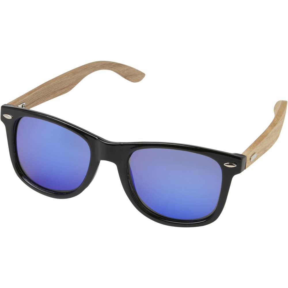 Logotrade advertising product picture of: Hiru rPET/wood mirrored polarized sunglasses in gift box