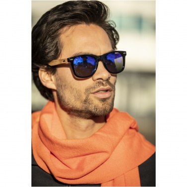 Logo trade promotional products picture of: Hiru rPET/wood mirrored polarized sunglasses in gift box