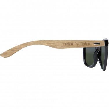 Logotrade corporate gift image of: Hiru rPET/wood mirrored polarized sunglasses in gift box