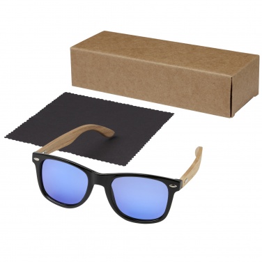 Logotrade promotional product picture of: Hiru rPET/wood mirrored polarized sunglasses in gift box