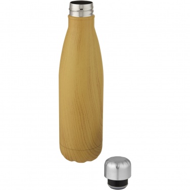 Logo trade promotional giveaway photo of: Cove 500 ml vacuum insulated stainless steel bottle with wood print
