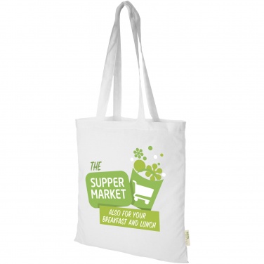 Logo trade promotional giveaways image of: Orissa 140 g/m² organic cotton tote bag 7L