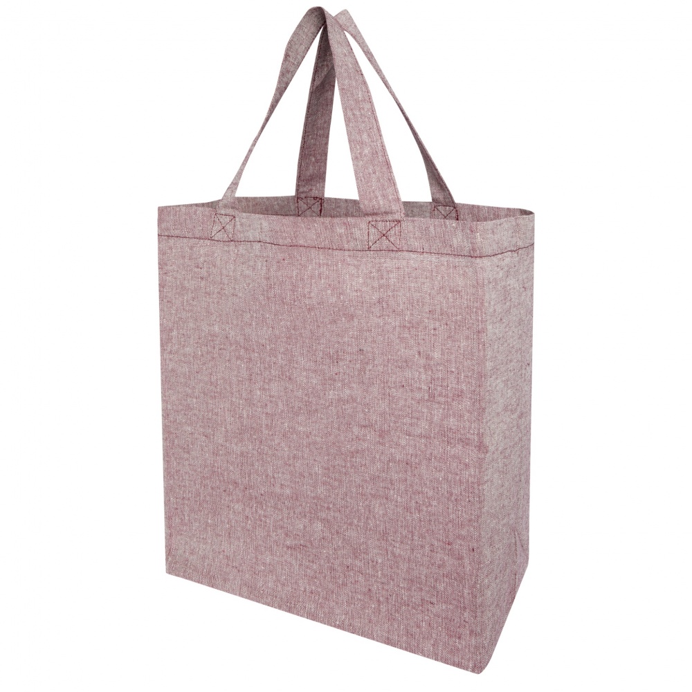 Logo trade promotional item photo of: Pheebs 150 g/m² recycled gusset tote bag 13L