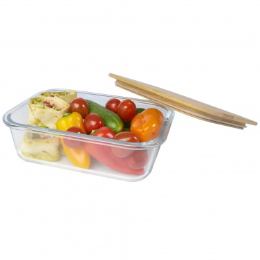Logotrade promotional merchandise photo of: Roby glass lunch box with bamboo lid