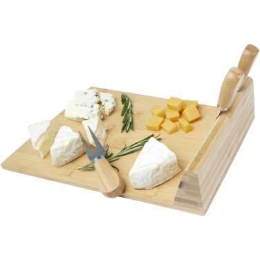 Logo trade corporate gift photo of: Mancheg bamboo magnetic cheese board and tools