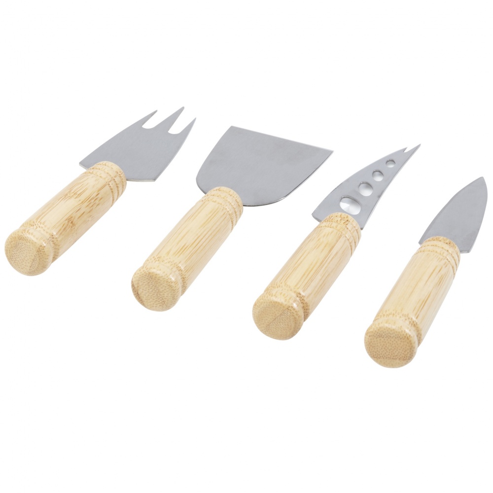 Logo trade advertising products picture of: Cheds 4-piece bamboo cheese set