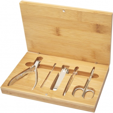 Logo trade promotional giveaway photo of: Ladia 5-piece bamboo manicure set