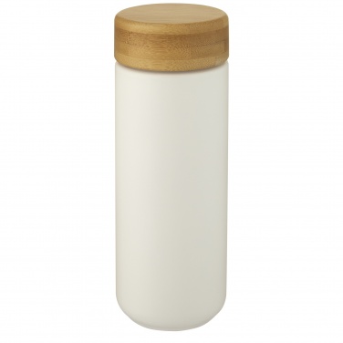 Logo trade promotional gifts picture of: Lumi 300 ml ceramic tumbler with bamboo lid