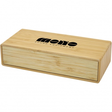 Logo trade advertising product photo of: Minata bamboo wireless charger with clock