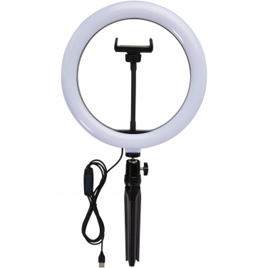 Logo trade promotional products picture of: Studio ring light for selfies and vlogging with phone holder and tripod