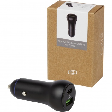 Logo trade promotional products picture of: Pilot dual 55W USB-C/USB-A car charger
