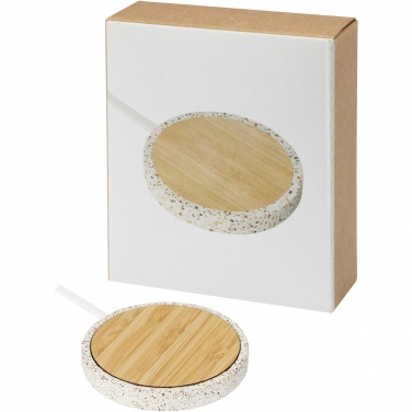Logotrade promotional item picture of: Terrazzo 10W wireless bamboo charging pad