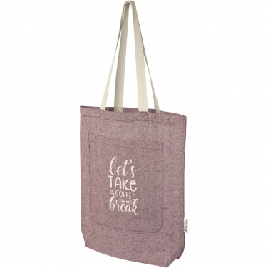 Logotrade promotional gift picture of: Pheebs 150 g/m² recycled cotton tote bag with front pocket 9L