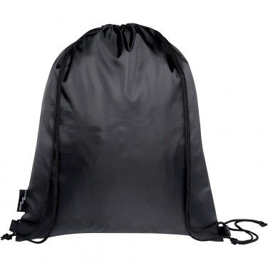 Logo trade corporate gift photo of: Ash recycled foldable drawstring bag 7L