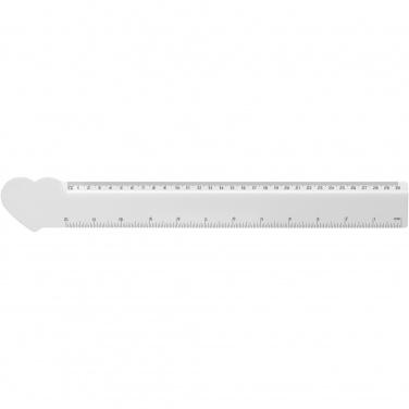 Logo trade business gifts image of: Tait 30cm heart-shaped recycled plastic ruler