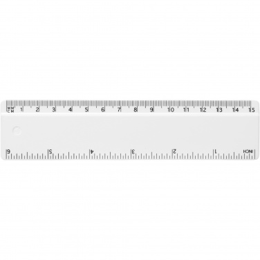 Logo trade promotional gifts picture of: Refari 15 cm recycled plastic ruler