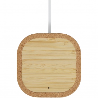 Logo trade corporate gifts picture of: Cerris 15W cork wireless charging pad