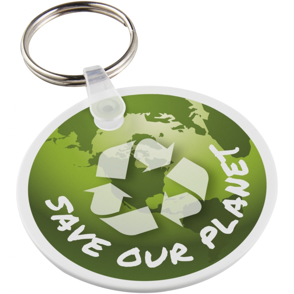 Logo trade corporate gift photo of: Tait circle-shaped recycled keychain