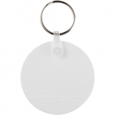 Logo trade promotional gift photo of: Tait circle-shaped recycled keychain