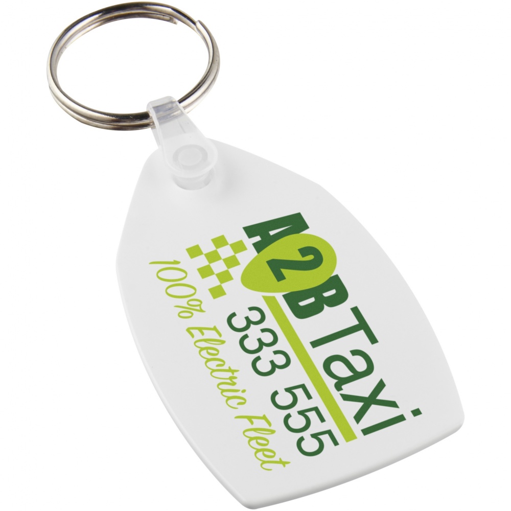 Logotrade business gifts photo of: Tait rectangular-shaped recycled keychain