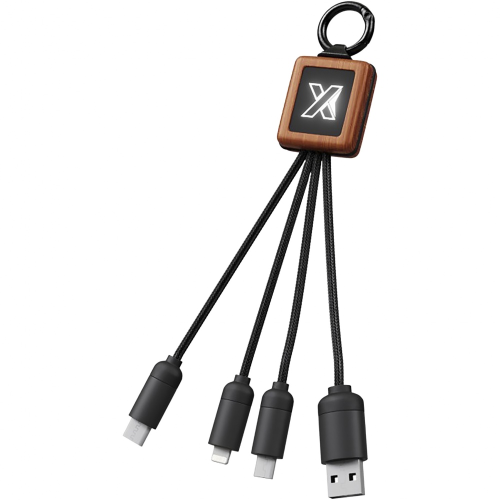 Logo trade promotional merchandise image of: SCX.design C19 wooden easy to use cable