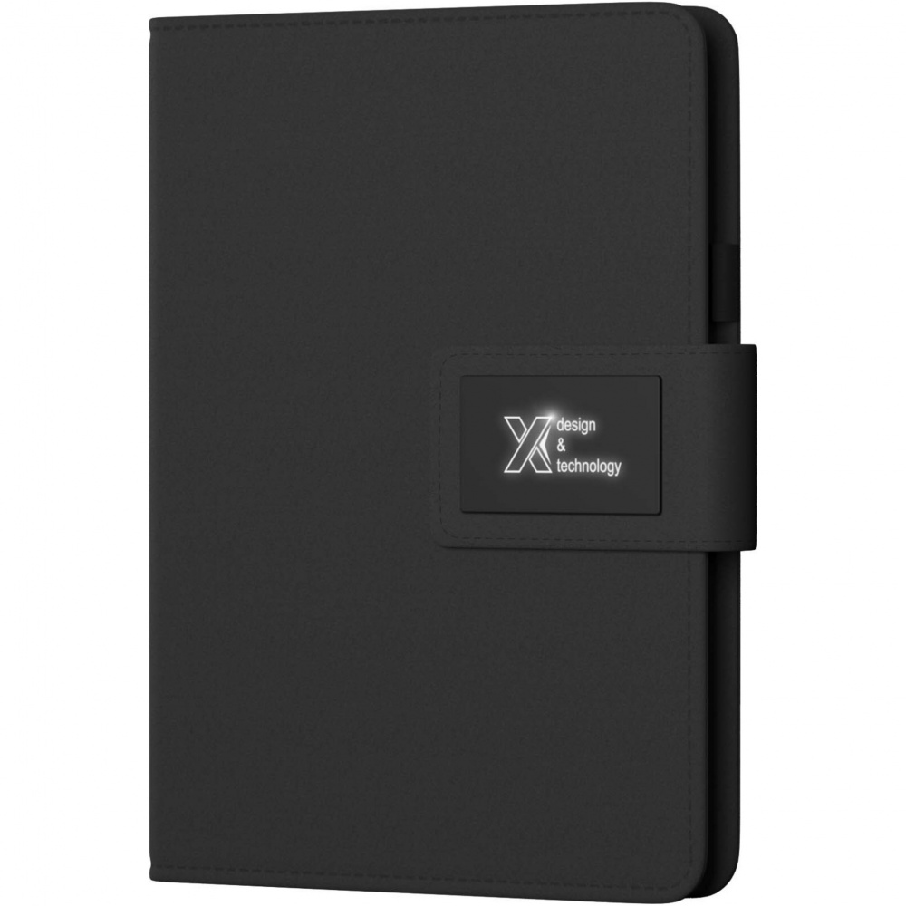 Logotrade promotional gifts photo of: SCX.design O16 A5 light-up notebook power bank