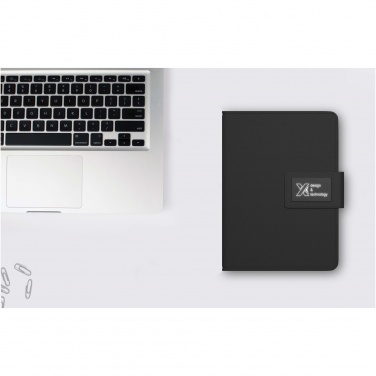 Logotrade promotional item image of: SCX.design O16 A5 light-up notebook power bank