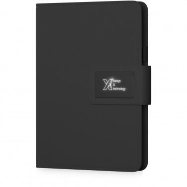 Logo trade promotional merchandise picture of: SCX.design O16 A5 light-up notebook power bank