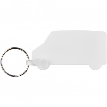 Logo trade promotional merchandise photo of: Tait van-shaped recycled keychain