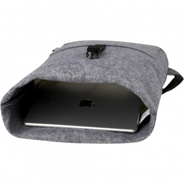 Logo trade advertising products image of: Felta GRS recycled felt roll-top bike bag 13L