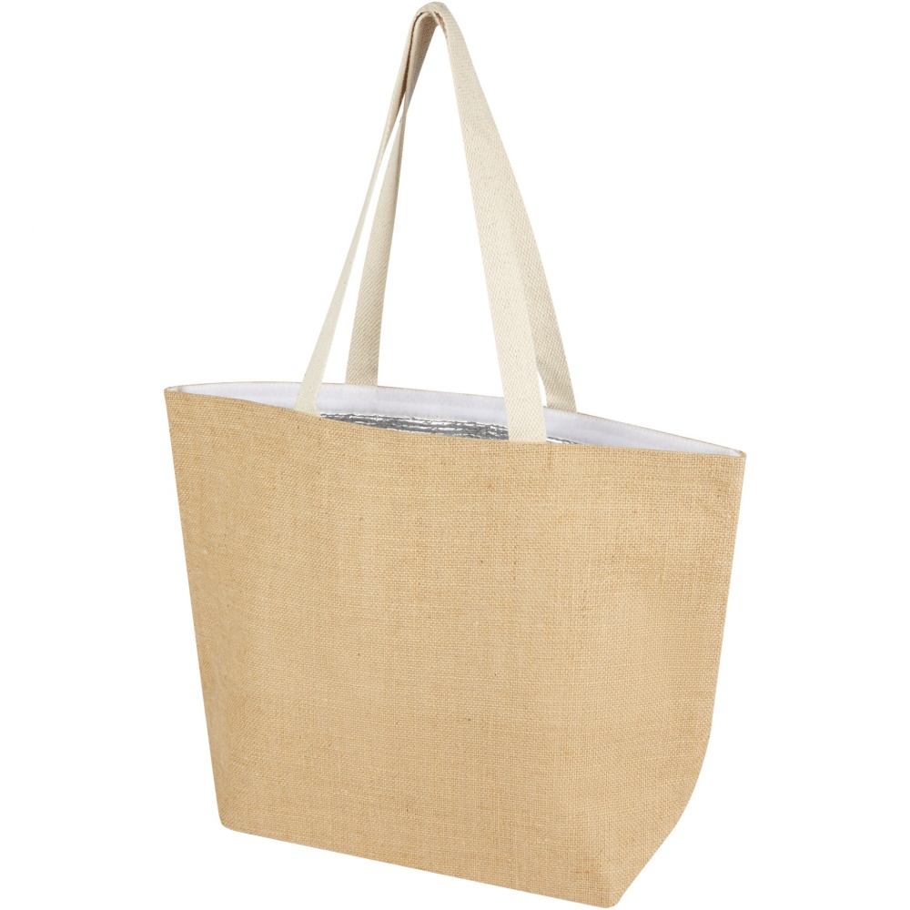 Logo trade corporate gifts picture of: Juta 300 g/m² jute cooler tote bag 12L