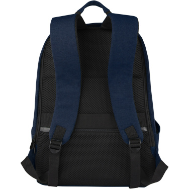 Logo trade business gifts image of: Joey 15.6" GRS recycled canvas anti-theft laptop backpack 18L