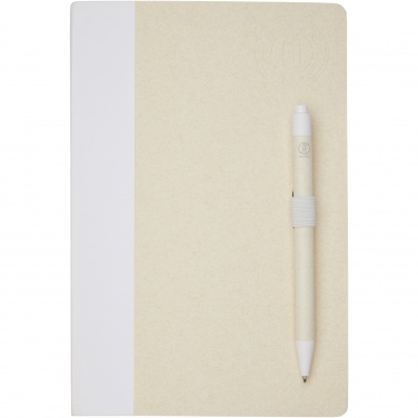 Logotrade business gift image of: Dairy Dream A5 size reference recycled milk cartons notebook and ballpoint pen set