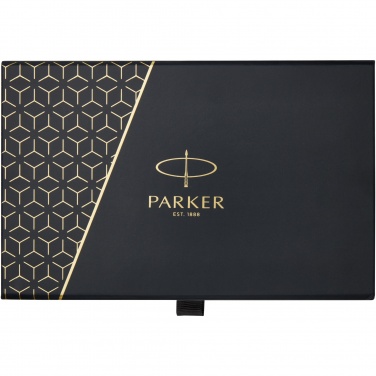 Logotrade advertising products photo of: Parker IM achromatic ballpoint and rollerball pen set with gift box