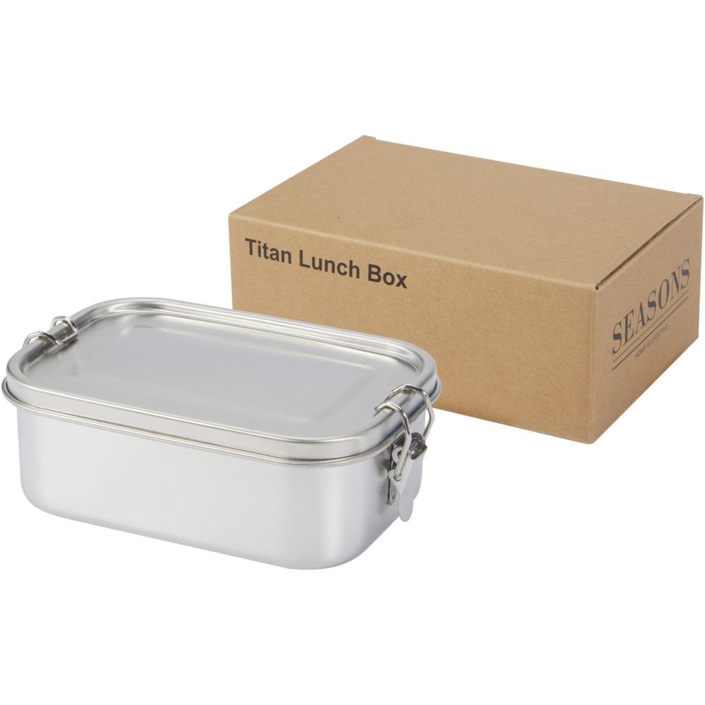 Logo trade promotional gifts picture of: Titan recycled stainless steel lunch box