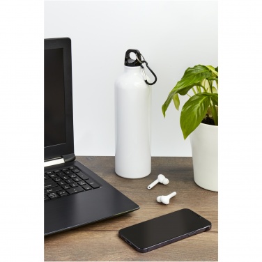 Logotrade promotional merchandise photo of: Oregon 770 ml RCS certified recycled aluminium water bottle with carabiner