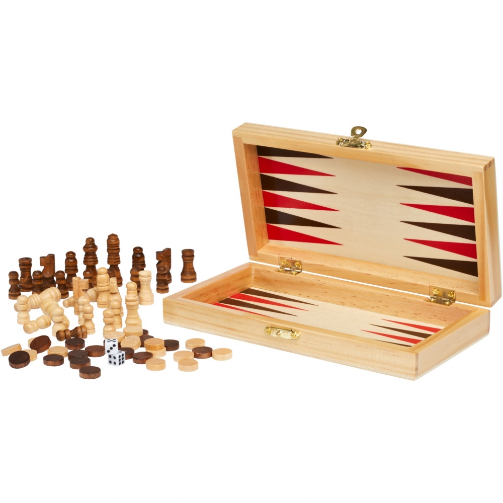 Logotrade advertising product picture of: Mugo 3-in-1 wooden game set