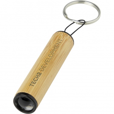 Logotrade promotional giveaway picture of: Cane bamboo key ring with light