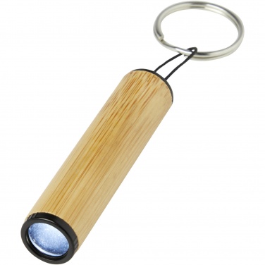 Logo trade business gift photo of: Cane bamboo key ring with light