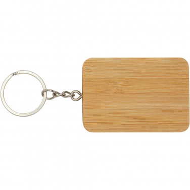 Logotrade promotional merchandise photo of: Reel 6-in-1 retractable bamboo key ring charging cable