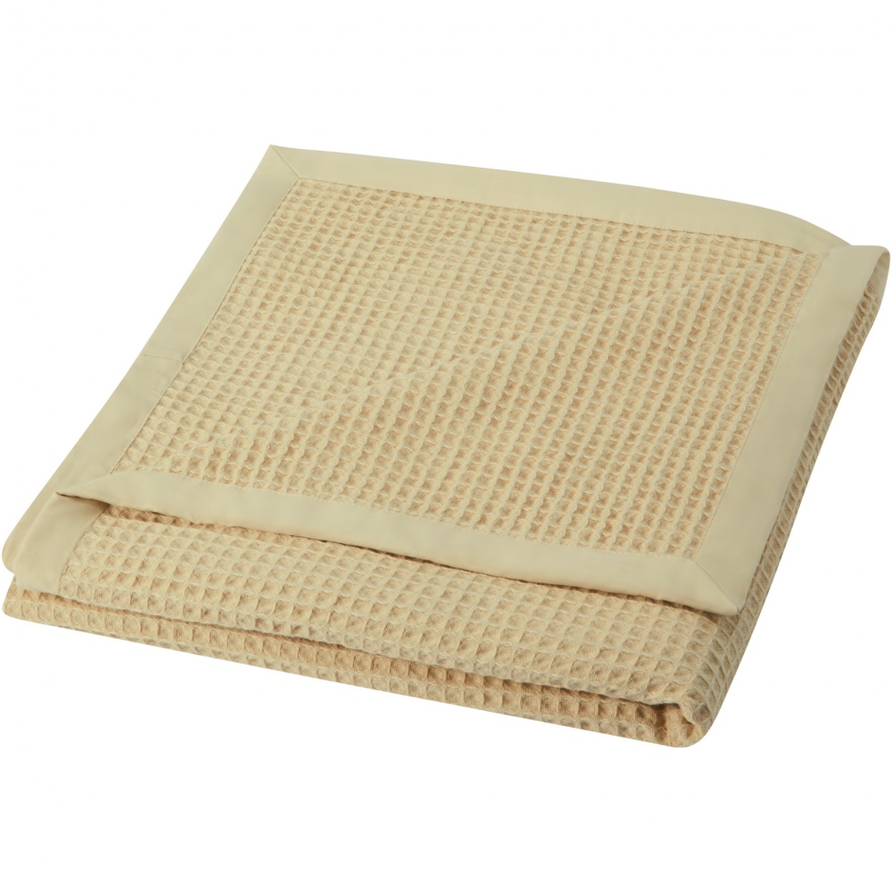 Logo trade promotional merchandise picture of: Abele 150 x 140 cm cotton waffle blanket