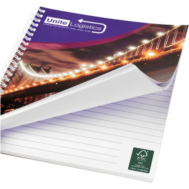 Logo trade promotional items picture of: Desk-Mate® A5 spiral notebook with printed back cover