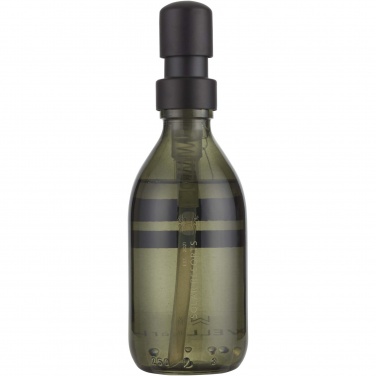 Logo trade promotional products picture of: Wellmark Discovery 200 ml hand soap dispenser and 150 g scented candle set - dark amber fragrance