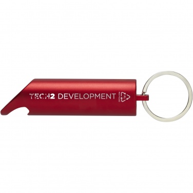 Logotrade advertising product image of: Flare RCS recycled aluminium IPX LED light and bottle opener with keychain