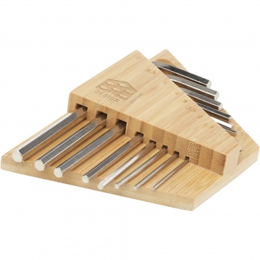 Logotrade corporate gift picture of: Allen bamboo hex key tool set