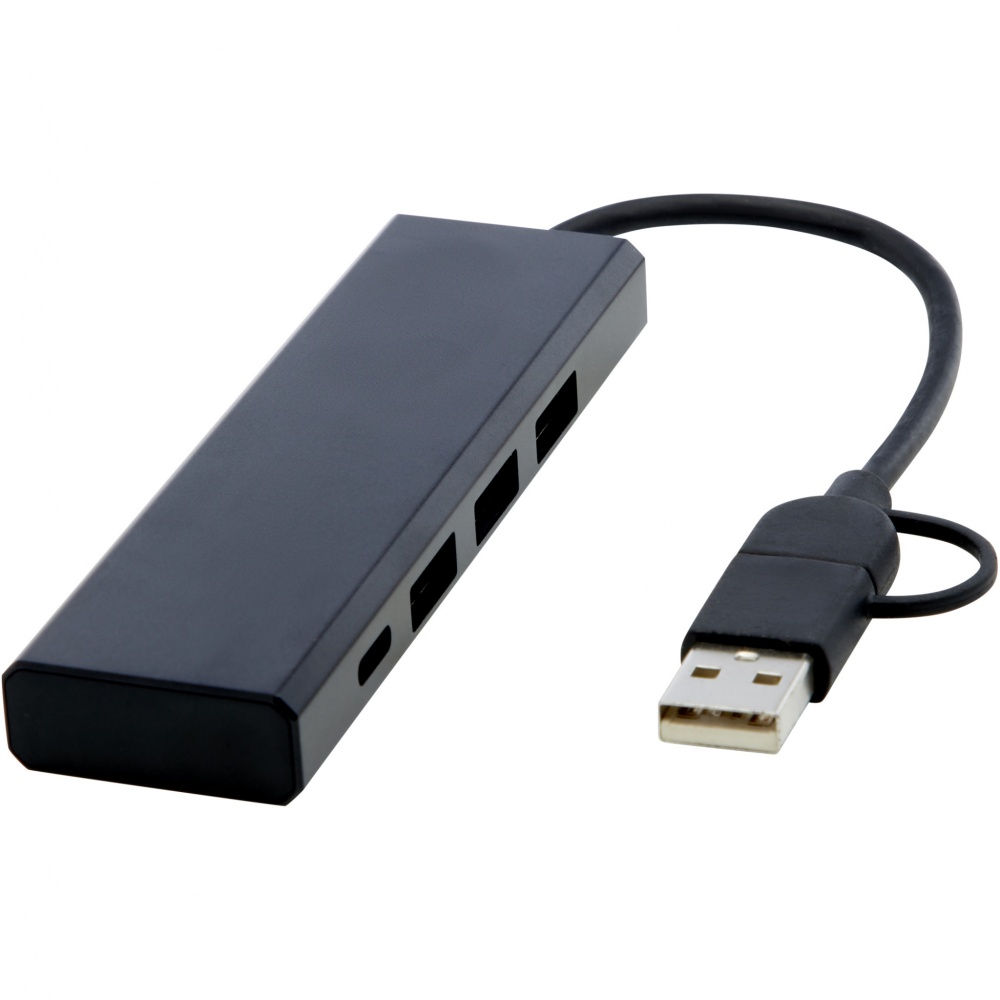 Logotrade promotional merchandise picture of: Rise RCS recycled aluminium USB 2.0 hub