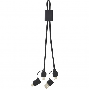 Logo trade corporate gifts image of: Connect 6-in-1 RCS recycled aluminium 45W quick charge & data transfer cable